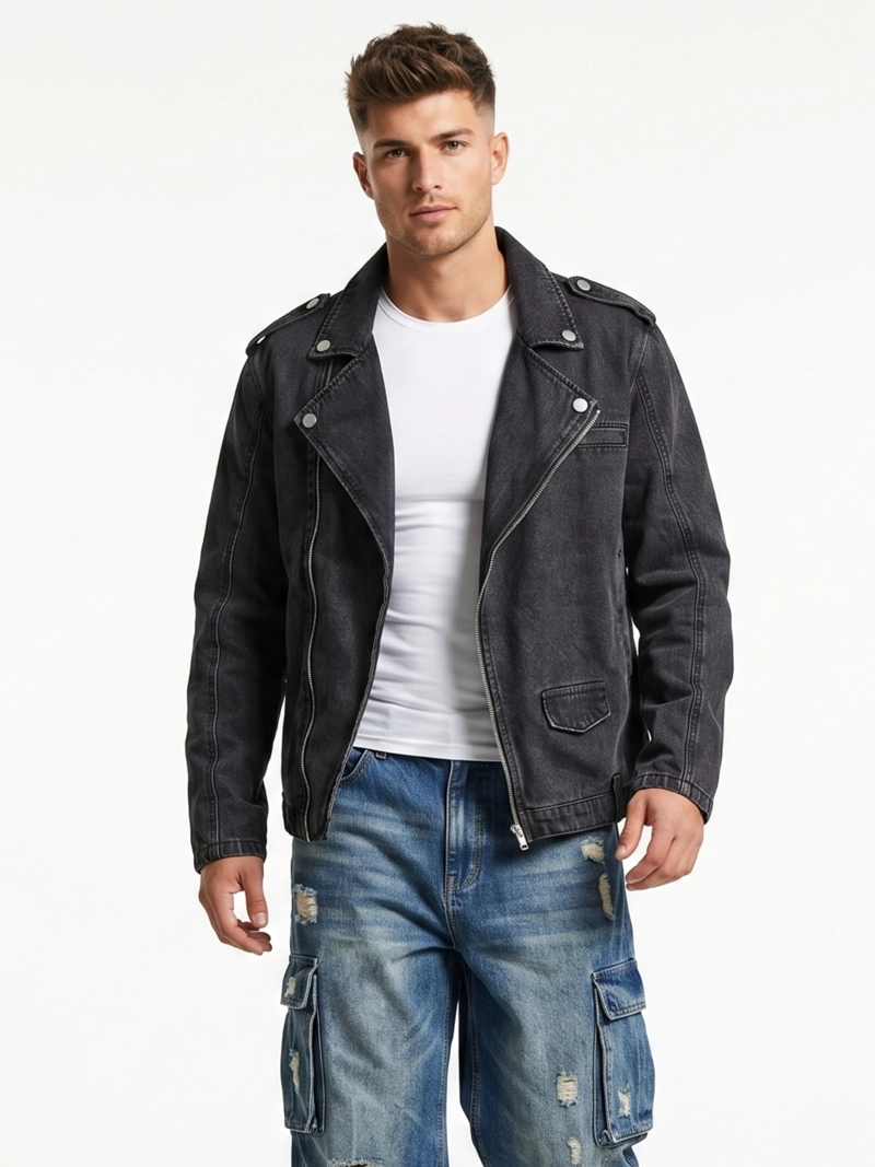 CHAQUETA MEZCLILLA DENIM AVIADORA HOMBRE KLHOE - 1