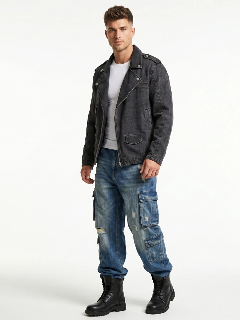 CHAQUETA MEZCLILLA DENIM AVIADORA HOMBRE KLHOE - 2