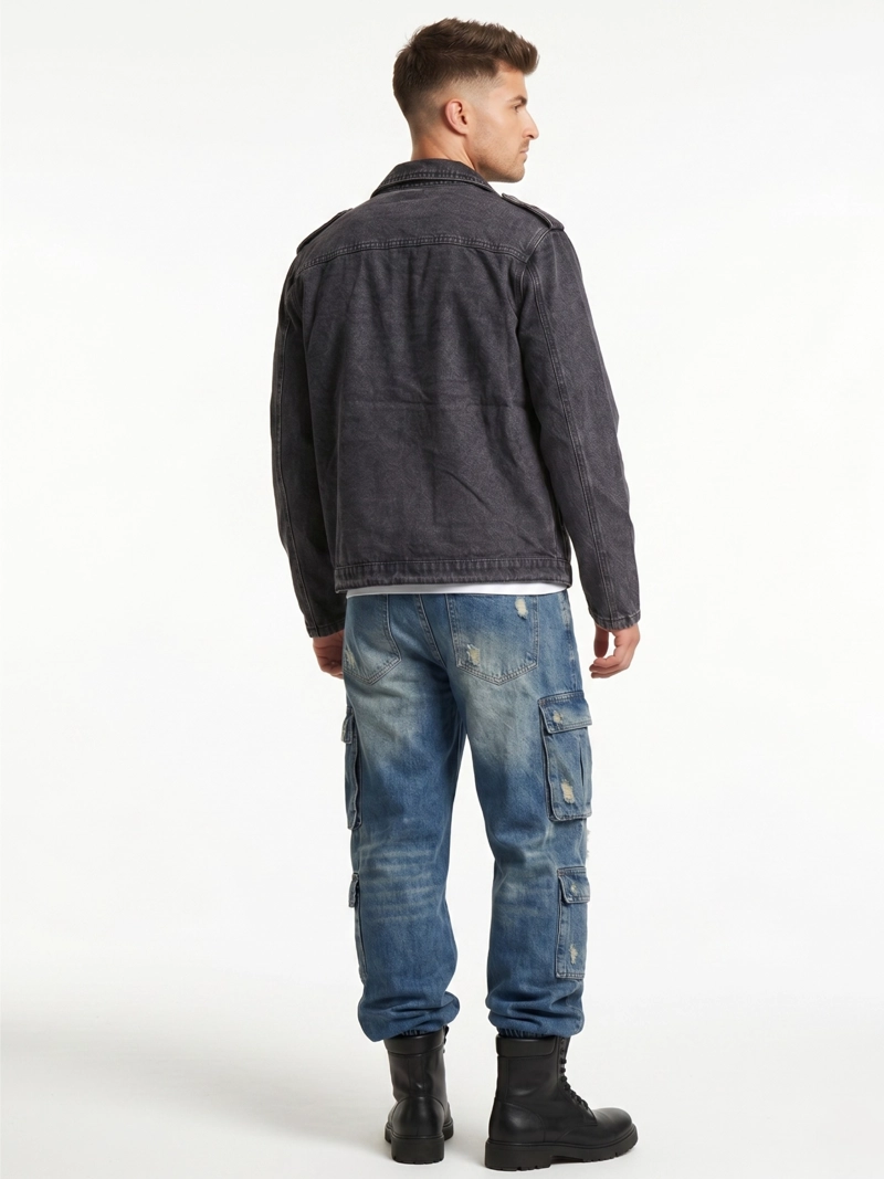 CHAQUETA MEZCLILLA DENIM AVIADORA HOMBRE KLHOE - 3