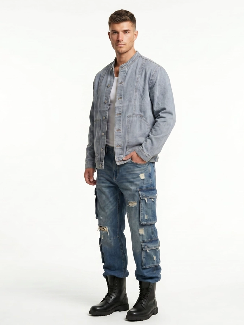 CHAQUETA MEZCLILLA DENIM MAO HOMBRE ORION - 2