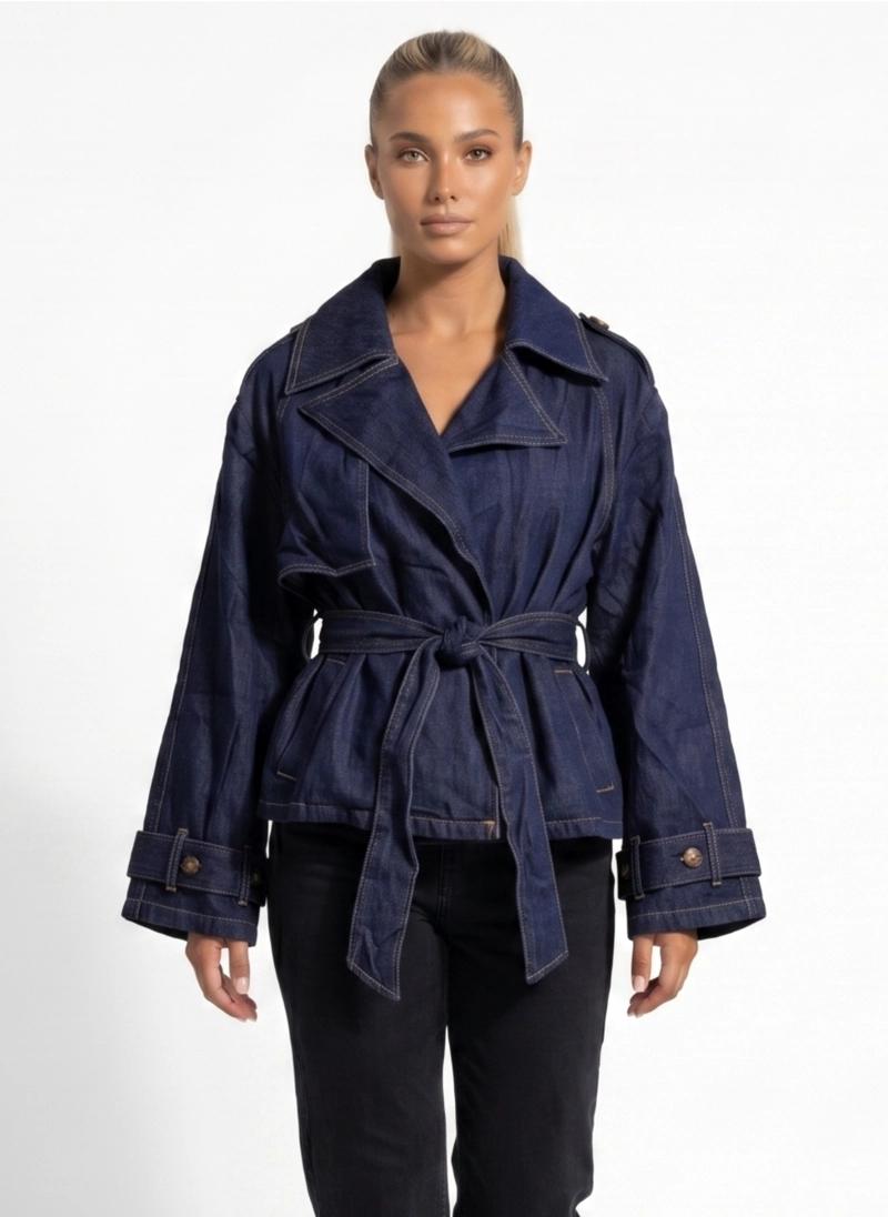 CHAQUETA BLAZER DENIM MUJER OVERSIZE RASHEL - 1