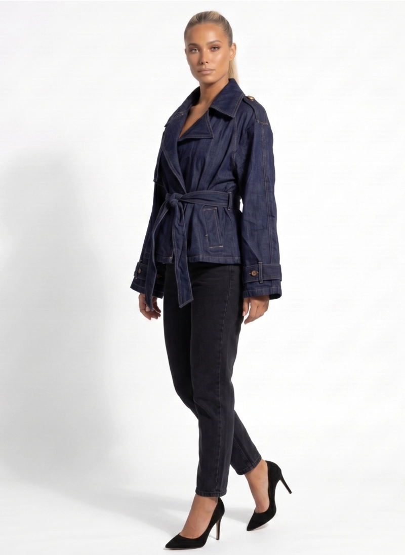 CHAQUETA BLAZER DENIM MUJER OVERSIZE RASHEL - 2