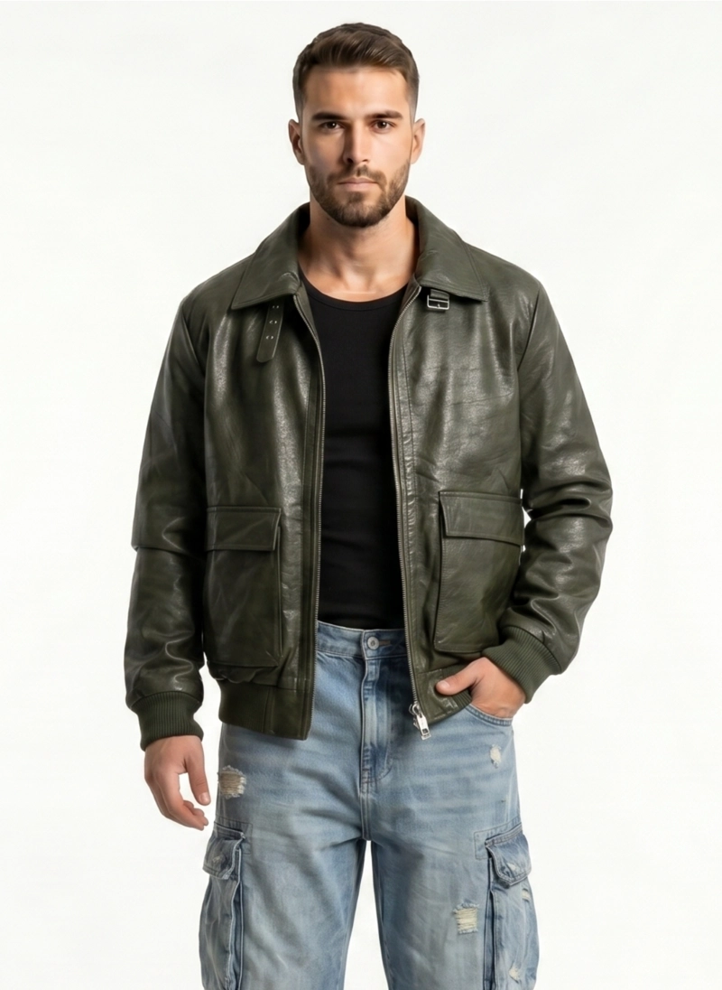 CHAQUETA ECOCUERO PREMIUN HOMBRE LIAM - 1