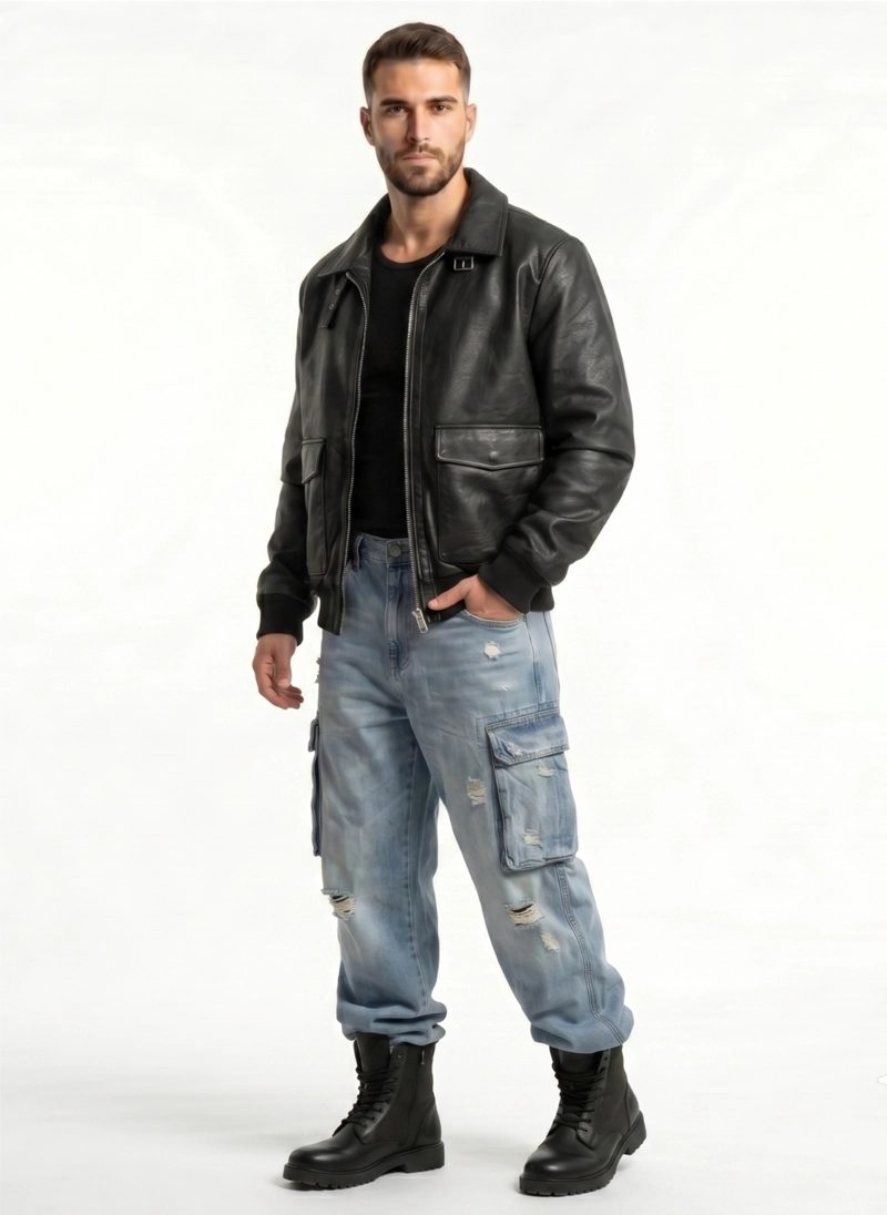 CHAQUETA ECOCUERO PREMIUN HOMBRE LIAM - 2