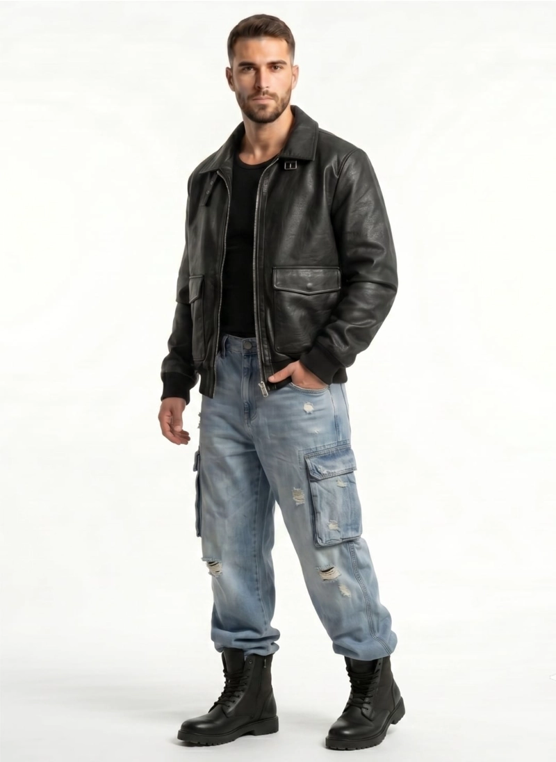 CHAQUETA ECOCUERO PREMIUN HOMBRE LIAM - 2