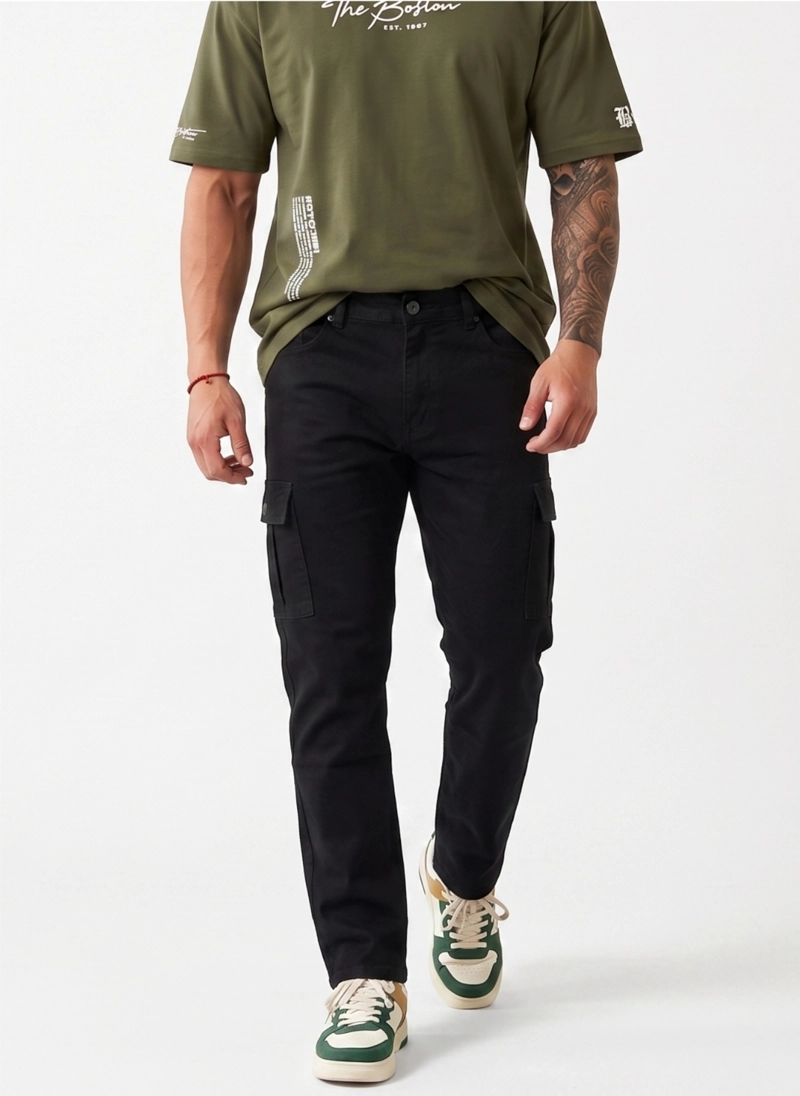 PANTALON JEANS CARGO HOMBRE MOSAICO - 1