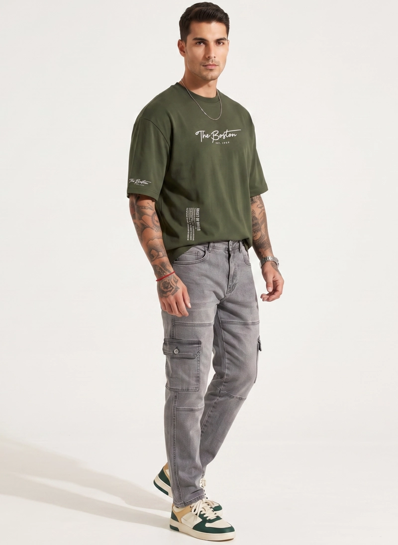 PANTALON JEANS CARGO HOMBRE MOSAICO - 2