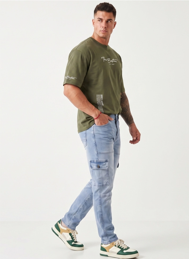 PANTALON JEANS CARGO HOMBRE MOSAICO - 2