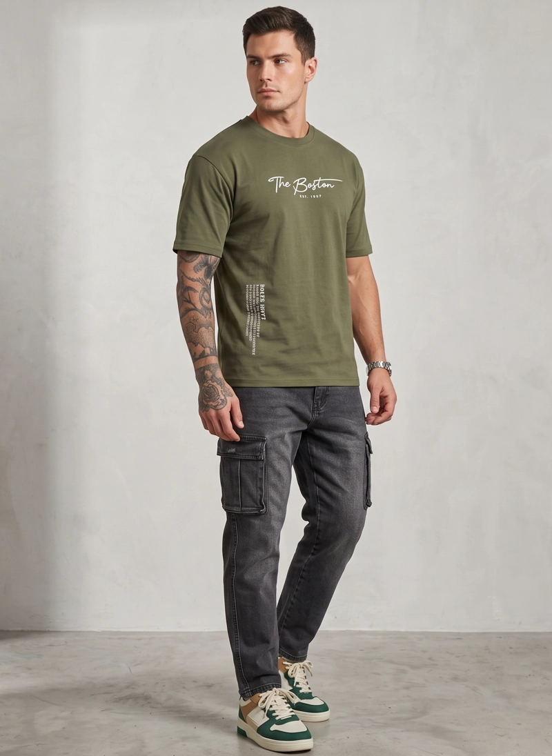 PANTALON JEANS CARGO HOMBRE MOSAICO - 2
