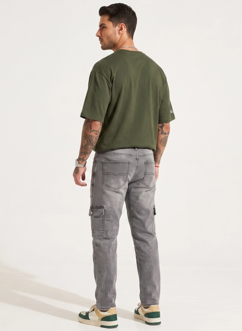 PANTALON JEANS CARGO HOMBRE MOSAICO - 3