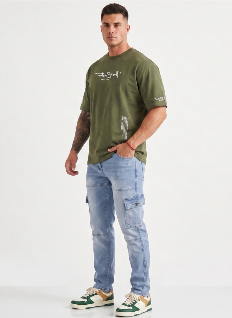 PANTALON JEANS CARGO HOMBRE MOSAICO - 3