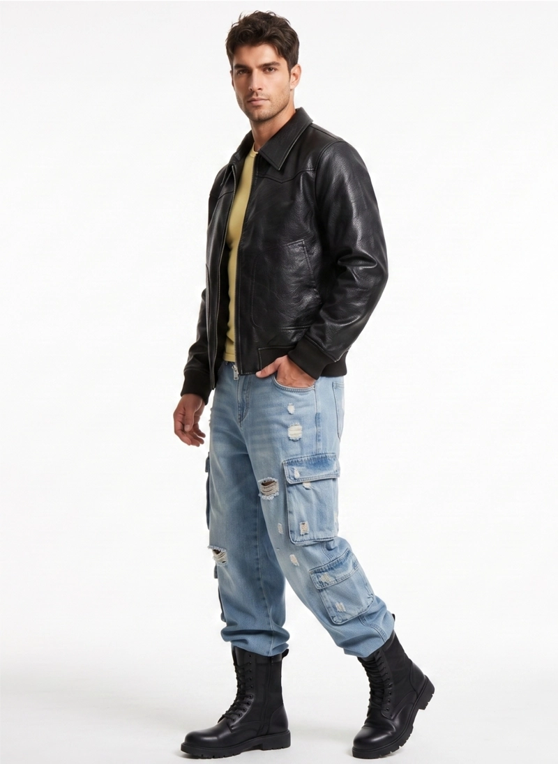 CHAQUETA ECOCUERO SOFT HOMBRE MATHEW - 4
