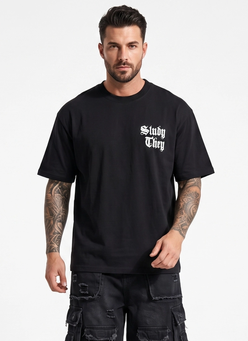 POLERA HOMBRE RELAXED FIT URBANA DISEÑO ESTAMPADO STUDY - 2