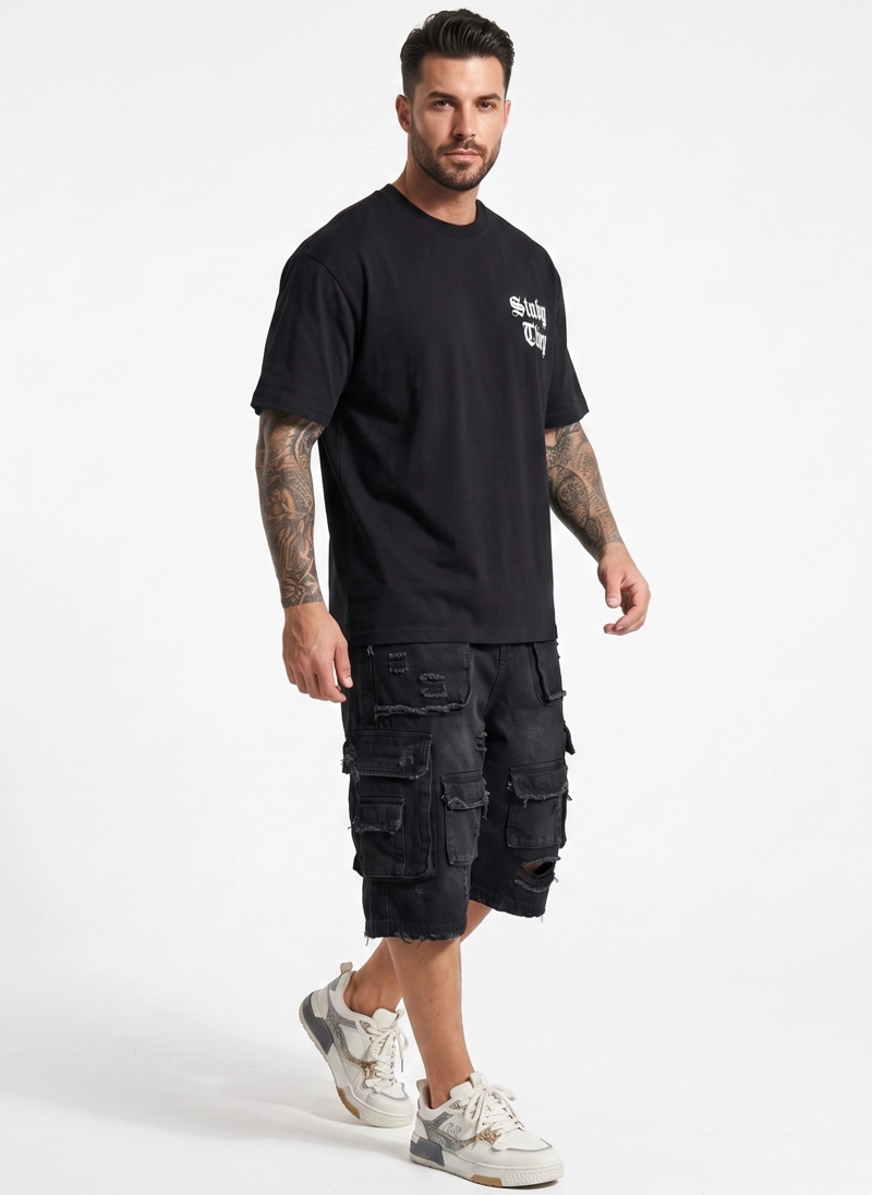 POLERA HOMBRE RELAXED FIT URBANA DISEÑO ESTAMPADO STUDY - 3