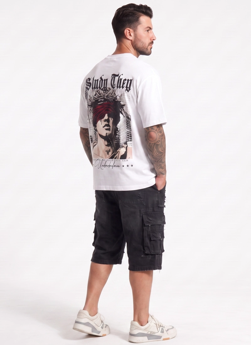POLERA HOMBRE RELAXED FIT URBANA DISEÑO ESTAMPADO STUDY - 3