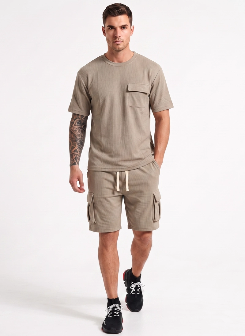 CONJUNTO POLO Y SHORT VERANO CARGO HOMBRE - 1