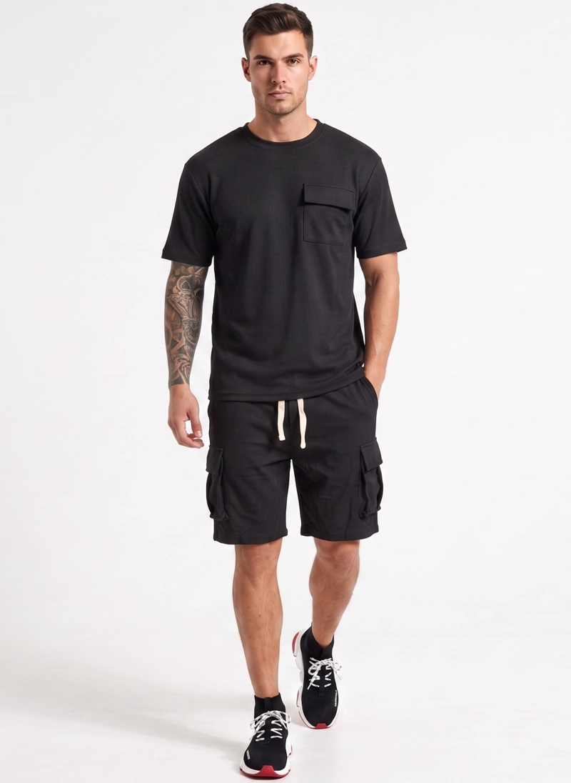 CONJUNTO POLO Y SHORT VERANO CARGO HOMBRE - 1