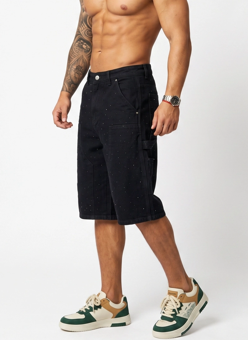 SHORT BERMUDA DENIM BRILLOS RELAXED FIT HOMBRE DIAMOND - 2