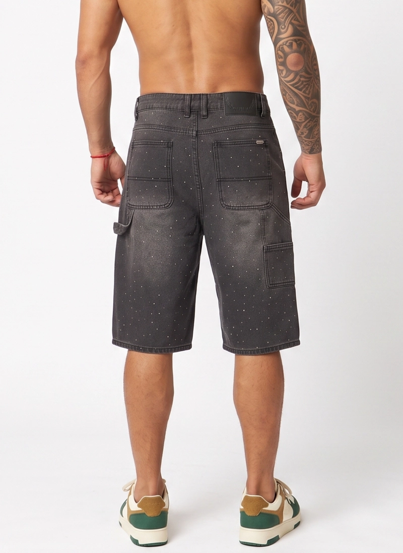 SHORT BERMUDA DENIM BRILLOS RELAXED FIT HOMBRE DIAMOND - 3