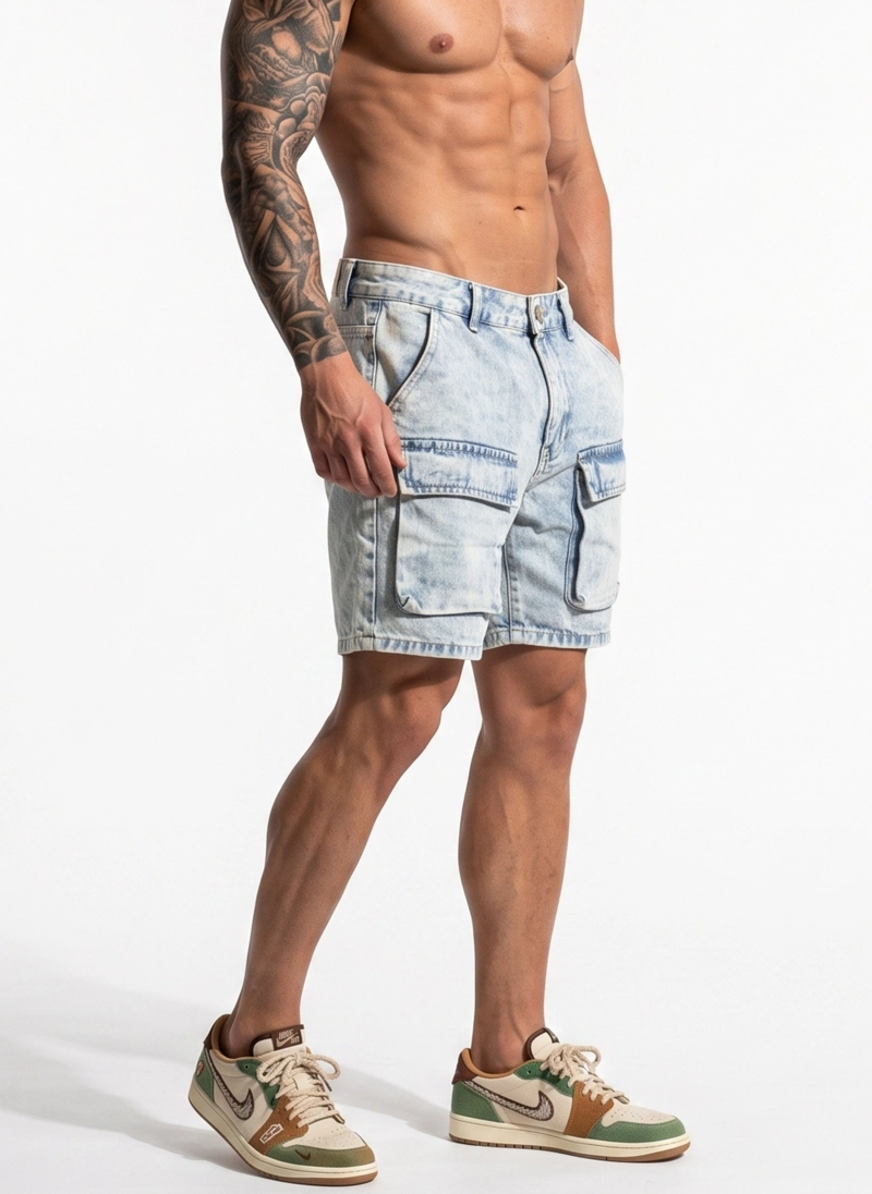 SHORT JEANS NEW CARGO HOMBRE - 2