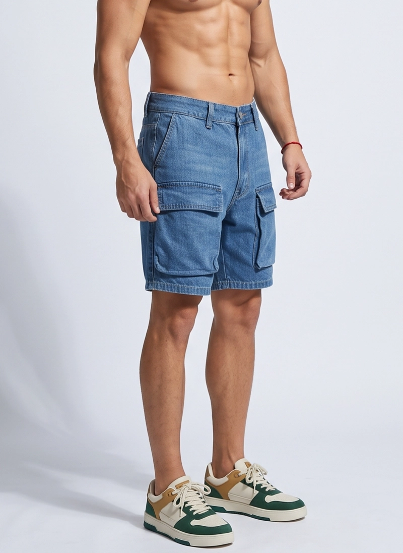 SHORT JEANS NEW CARGO HOMBRE - 2
