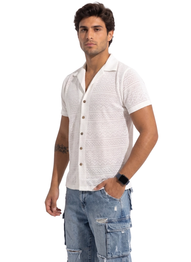 CAMISA MALLA CUELLO CUBANO ESCOCIA - 2