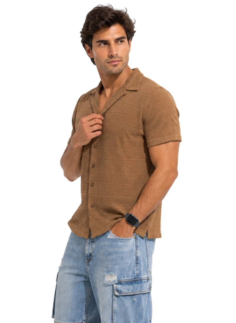 CAMISA MALLA CUELLO CUBANO ESCOCIA - 2