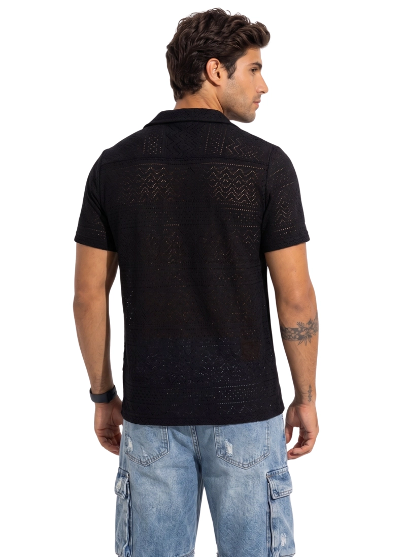CAMISA MALLA CUELLO CUBANO ESCOCIA - 3