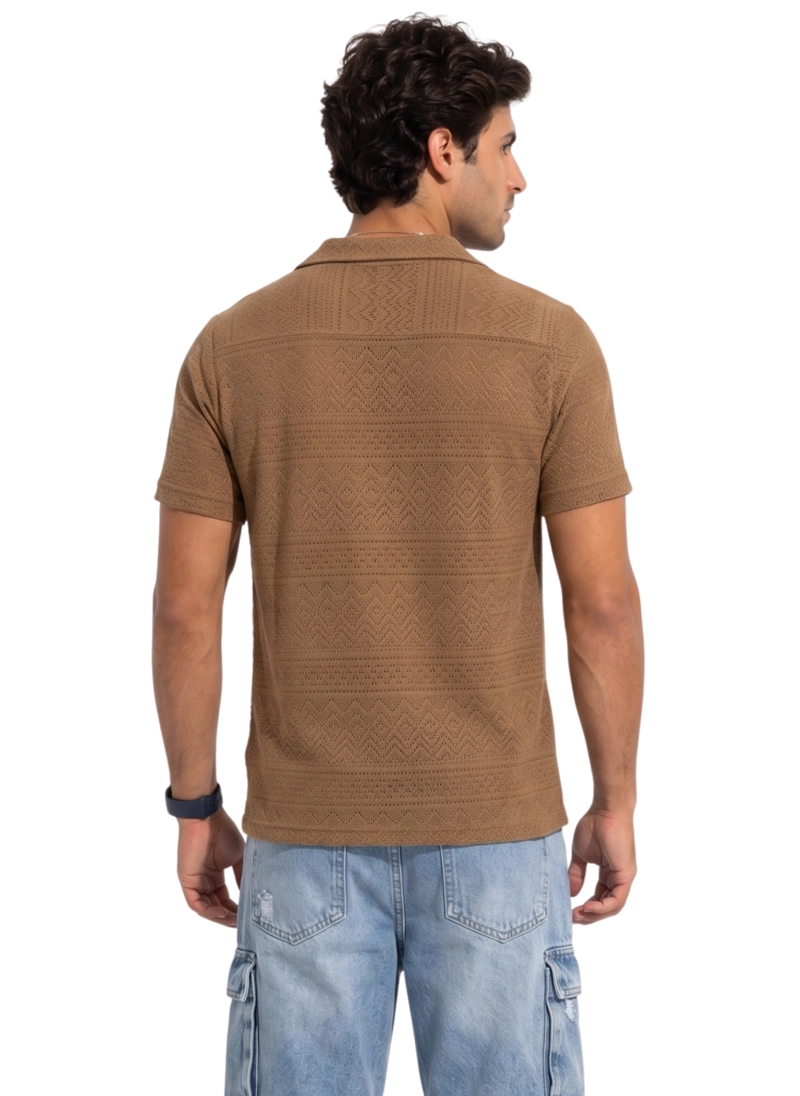 CAMISA MALLA CUELLO CUBANO ESCOCIA - 3