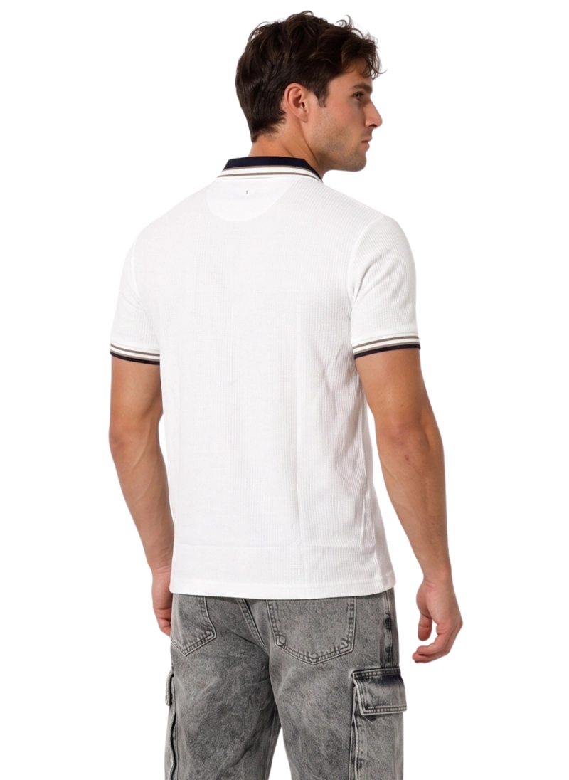POLERA HOMBRE CUELLO POLO CON CIERRE SLIM FIT MILANO - 3