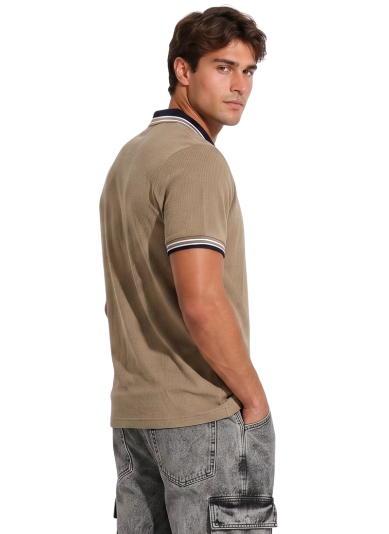 POLERA HOMBRE CUELLO POLO CON CIERRE SLIM FIT MILANO - 3