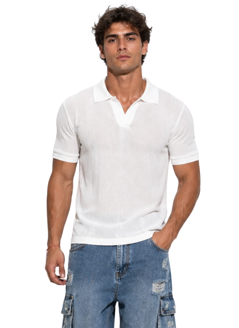 POLERA POLO TEJIDA HOMBRE NEPAL - 1