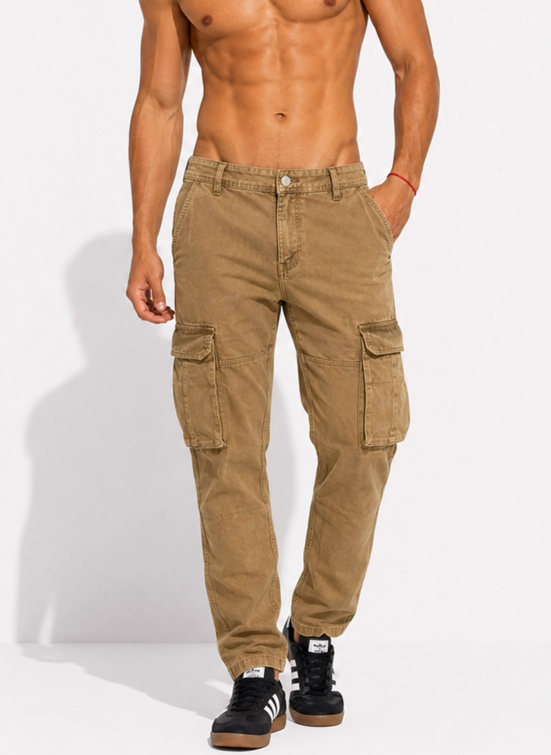 JEANS PANTALON CARGO HOMBRE DENIM - 1