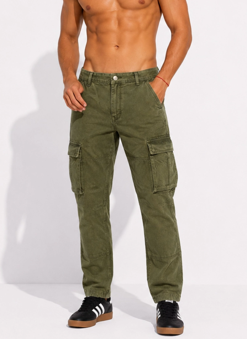 JEANS PANTALON CARGO HOMBRE DENIM - 1