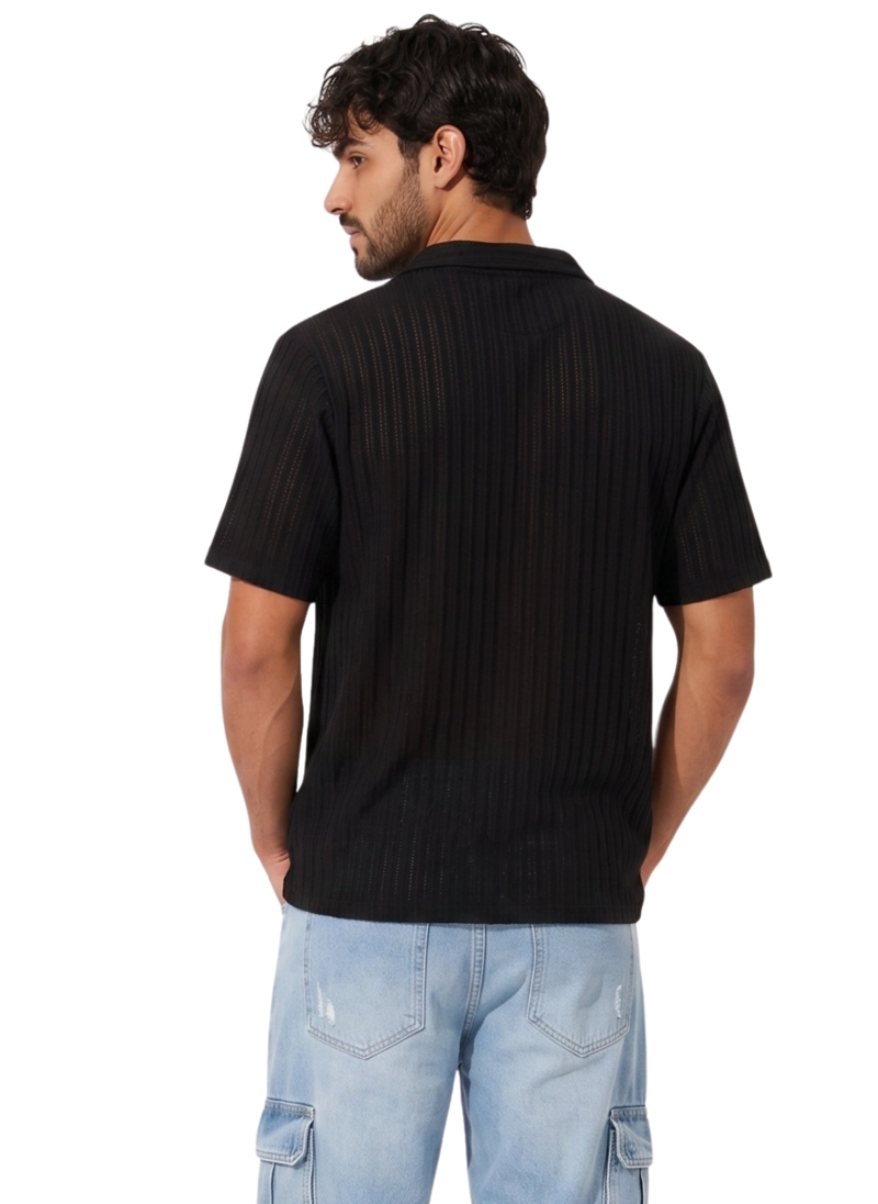 POLERA POLO HOMBRE TEJIDO TEXTURIZADO MANGA CORTA LISBOA - 3