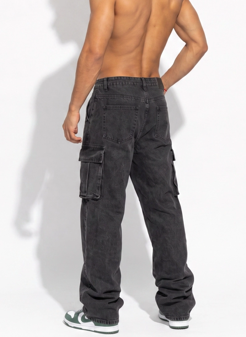 PANTALON JEANS CARGO BAGGY HOMBRE - 3