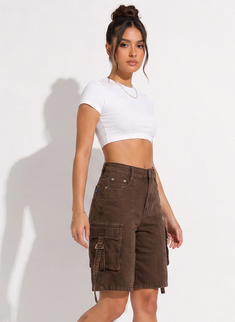 SHORT BERMUDA CARGO WIDE LEG MUJER SOPHIA - 2