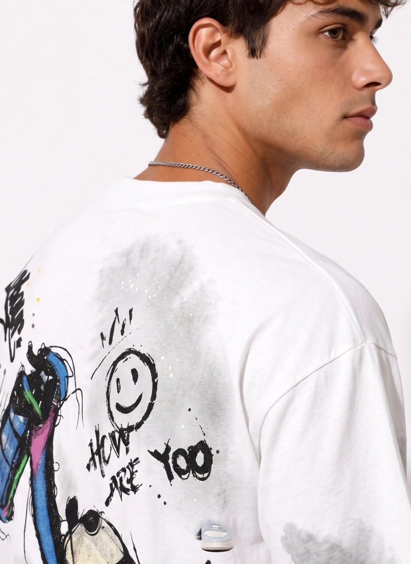 POLERA OVERSIZE DISEÑOS URBANOS HOMBRE - 3