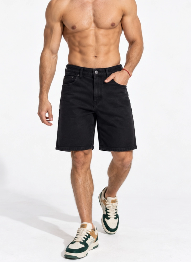 SHORT BERMUDA JEANS DENIM CLASICO RECTO PARA HOMBRE - 1