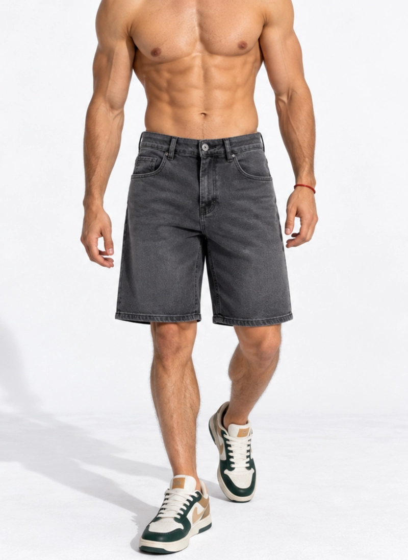 SHORT BERMUDA JEANS DENIM CLASICO RECTO PARA HOMBRE - 1