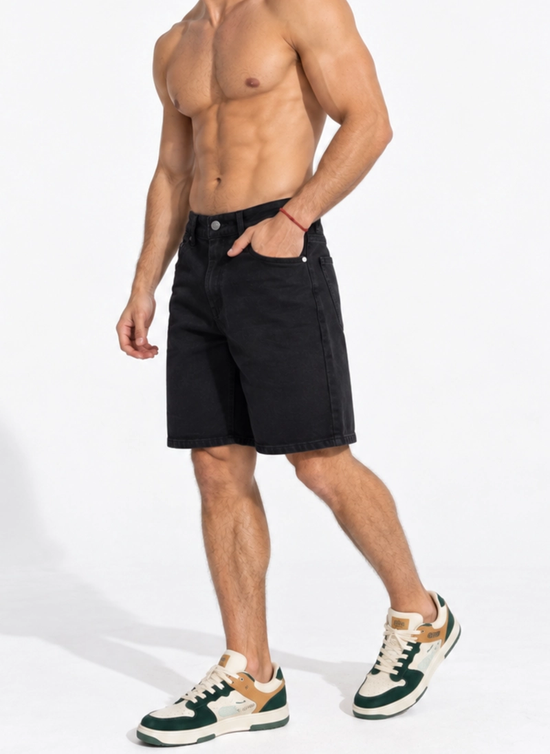 SHORT BERMUDA JEANS DENIM CLASICO RECTO PARA HOMBRE - 2