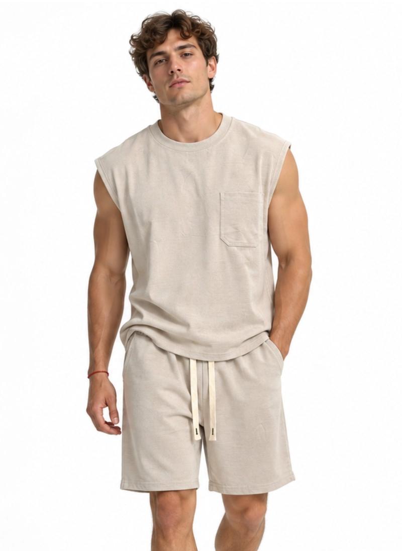 CONJUNTO DEPORTIVO MUSCULOSA Y SHORT VERANO HOMBRE - 1