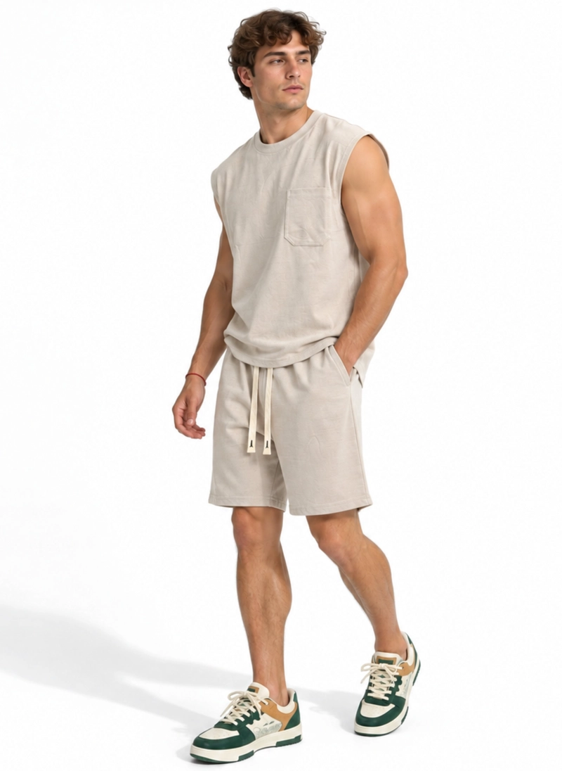 CONJUNTO DEPORTIVO MUSCULOSA Y SHORT VERANO HOMBRE - 2