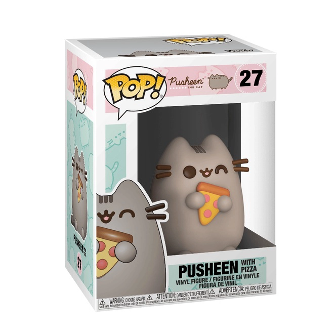 FUNKO POP PUSHEEN CON PIZZA 27 + PROTECTOR - 2