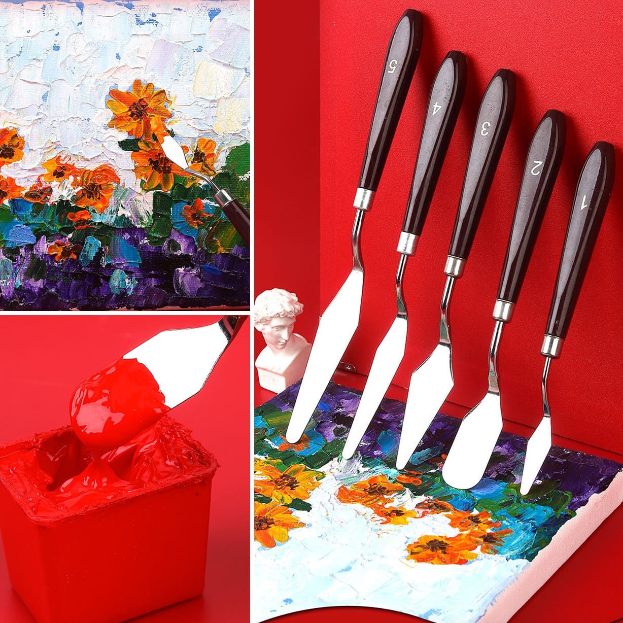 14 ESPÁTULA PINTURA ÓLEO ACRÍLICO PINTAR ARTESANÍA ARTE - 2