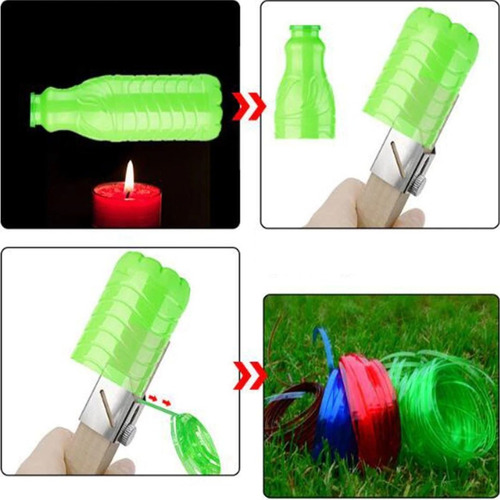 CORTADOR BOTELLA DE PLÁSTICO CUERDA BRICOLAJE RECICLAJE ARTE - 5