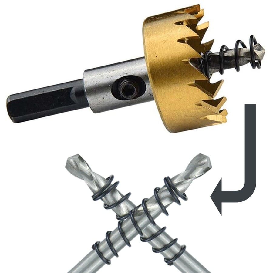 5 BROCAS COPA SIERRA HSS CARBURO PARA METAL ACERO - 5
