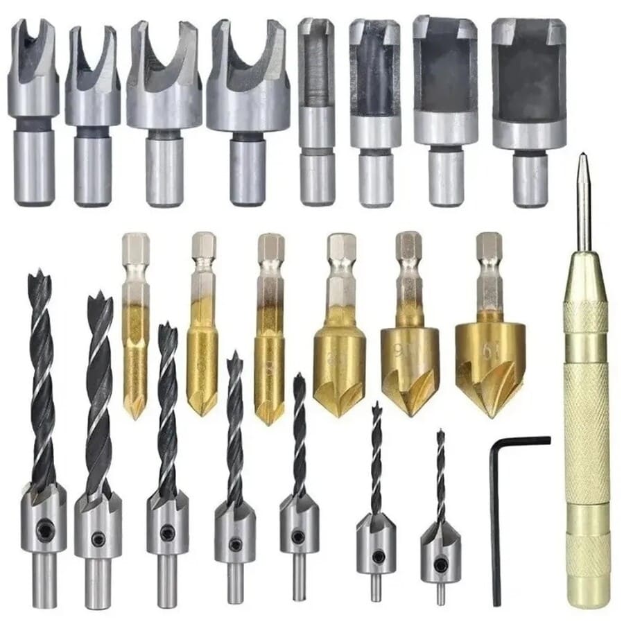23 HERRAMIENTAS AVELLANADORAS BROCAS MADERA CARPINTERÍA - 1