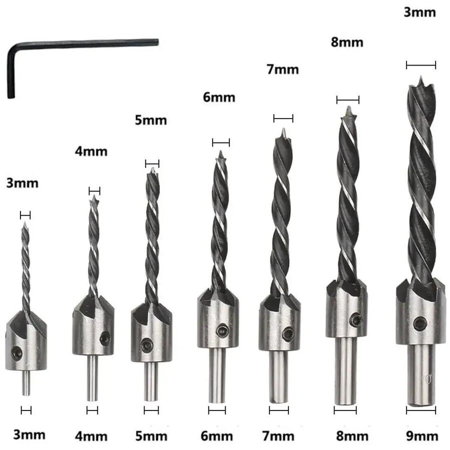 23 HERRAMIENTAS AVELLANADORAS BROCAS MADERA CARPINTERÍA - 7