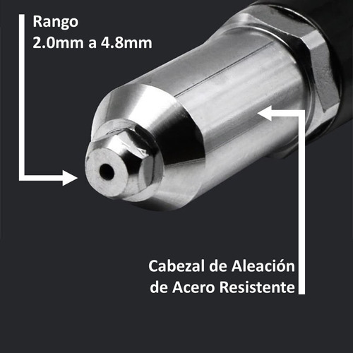 REMACHADORA ADAPTADOR DE TALADRO REMACHE 2.0 A 4.8 MM - 3